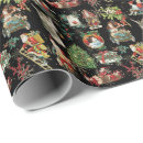 Search for traditional santa wrapping paper Pattern