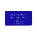 Search for royal blue wedding return address labels Simple