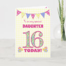 Search for daughter 16th birthday cards Pretty