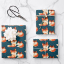 Search for red fox wrapping paper Pattern