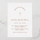 Search for gold foil christening invitations Minimal