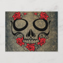 Search for dead rose postcards Skull