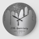 Search for silver wedding anniversary clocks Elegant