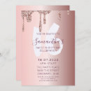 Search for dripping glitter rose gold pink invitations Girly