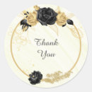 Search for gold floral thank you wedding stickers White