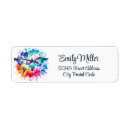 Search for world map return address labels Watercolor