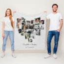 Search for heart shaped collage blankets Couple