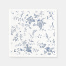 Search for floral wedding napkins Toile de jouy