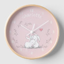 Search for pink bunny clocks Girly