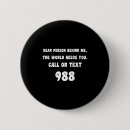 Search for suicide prevention badges 988 number