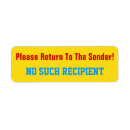 Search for return to sender No such recipient