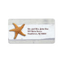 Search for white starfish return address labels Seashell