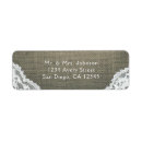Search for burlap wedding return address labels Barn