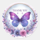 Search for purple butterfly thank you stickers Elegant