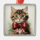 Search for tabby cat christmas tree decorations Kitten