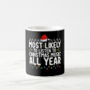 Search for christmas music mugs Santa