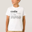 Search for coda tshirts Asl