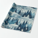 Search for silent night wrapping paper Blue