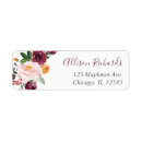 Search for rustic burgundy return address labels Simple