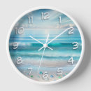 Search for blue glass clocks Ocean