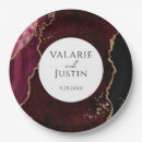 Search for burgundy and gold plates Reception