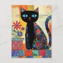 Search for black cat postcards Whimsical