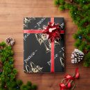 Search for angels wrapping paper Black
