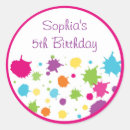 Search for art birthday party stickers Rainbow