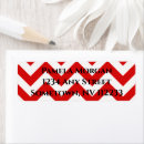 Search for red chevron return address labels Simple
