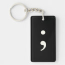Search for depression keychain key rings Semicolon