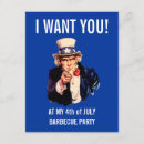 Search for 4th 4x5 invitations Uncle sam