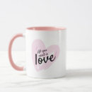 Search for love is all you need mugs Black and white