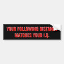 Search for distance bumper stickers Tailgating