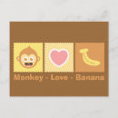 Search for cute monkey postcards Banana