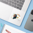 Search for joyful designs stickers Afro unicorn