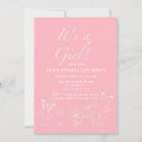 Search for pink butterfly baby shower invitations Wildflower
