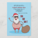 Search for vacation christmas invitations Santa on vacation