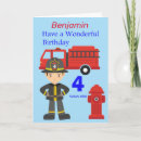 Search for fireman birthday cards Fire truck