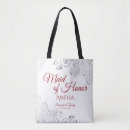 Search for gray red bags Maid of honor