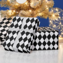 Search for black and white harlequin wrapping paper Geometric