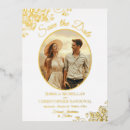 Search for glam save the dates Gold and white