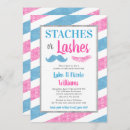 Search for lashes or staches invitations Blue