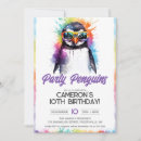 Search for penguin party invitations Gender neutral