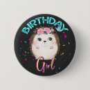 Search for hedgehogs badges Birthday