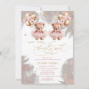 Search for elegant twin baby shower invitations We can bearly wait