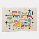 Search for colourful tea towels 1950s