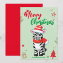 Search for zebra christmas cards Red