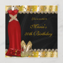 Search for red high heels invitations Gold