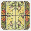 Search for stained glass flower stickers Vintage