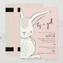Search for rabbit baby girl shower invitations Bunny